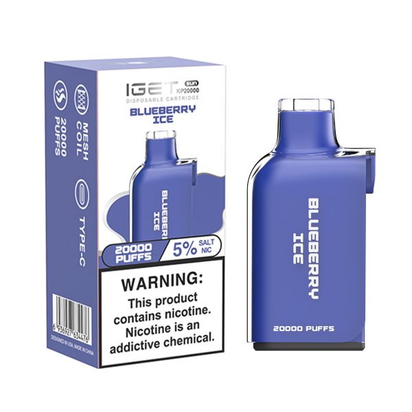 IGET Sun KP20000 Puff Pre-Filled Disposable Pod – 1PK 9 IGET Sun KP20000 Puff Pre-Filled Disposable Pod -1PK Blueberry Ice
